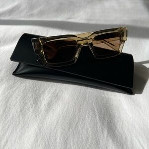 Saint Laurent Sunglasses in Transparent and Brown